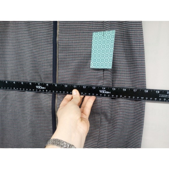 NWT Nordstrom Rack Susina Designer Mini Skirt SZ 10P Navy Indigo Plaid Full Zip - Picture 7 of 16